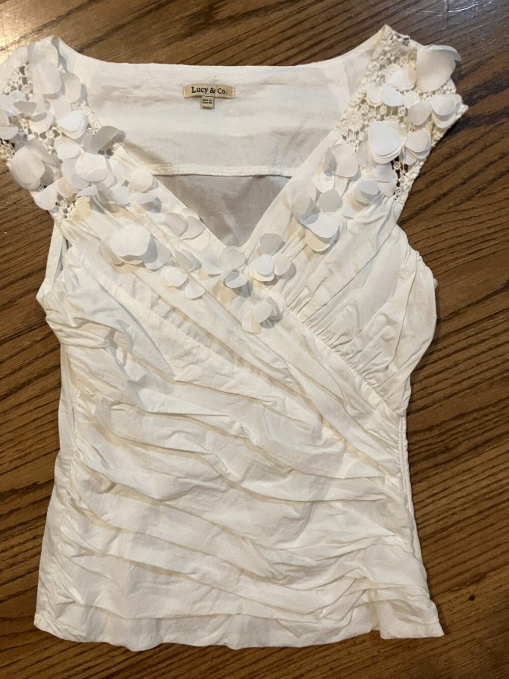 Lucy & Co lace V neck